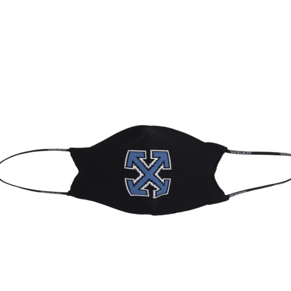 NWT Off-White Arrows motif face mask Black Blue L/XL